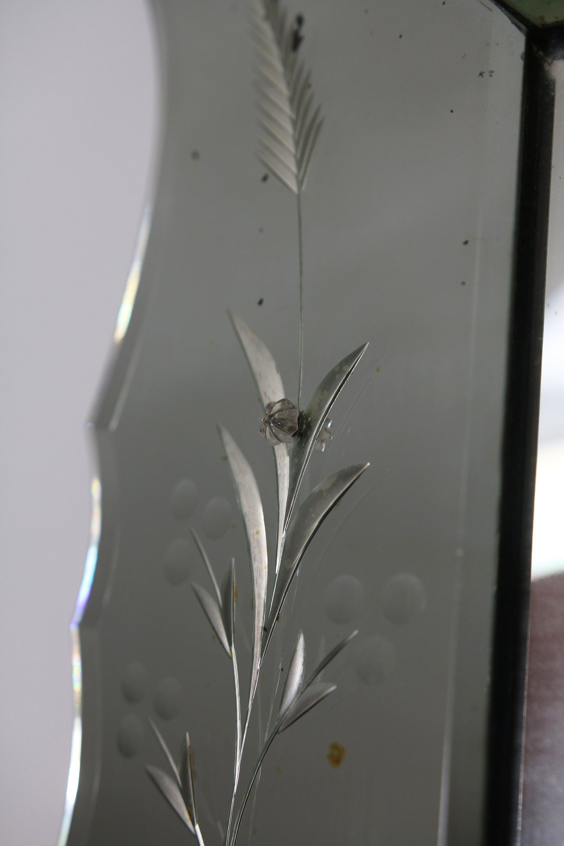 Bevelled Venetian mirror from the 1950s.