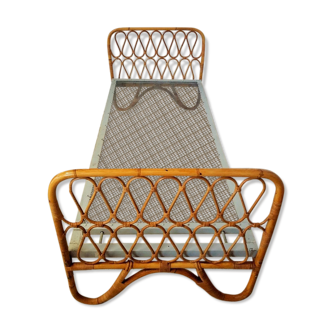 Vintage rattan daybed