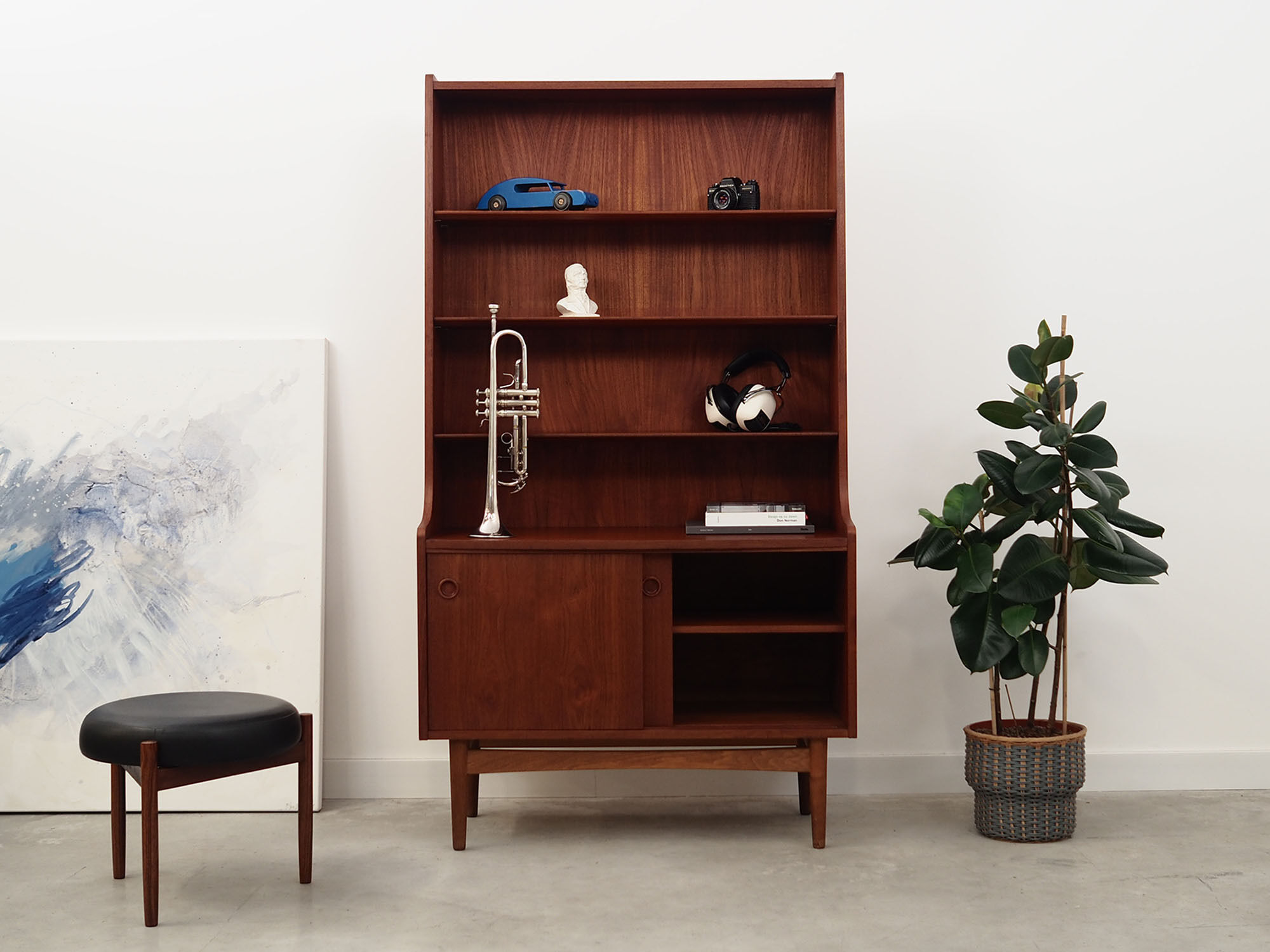 Teak bookcase, Danish design, 1960s, designer: Johannes Sorth