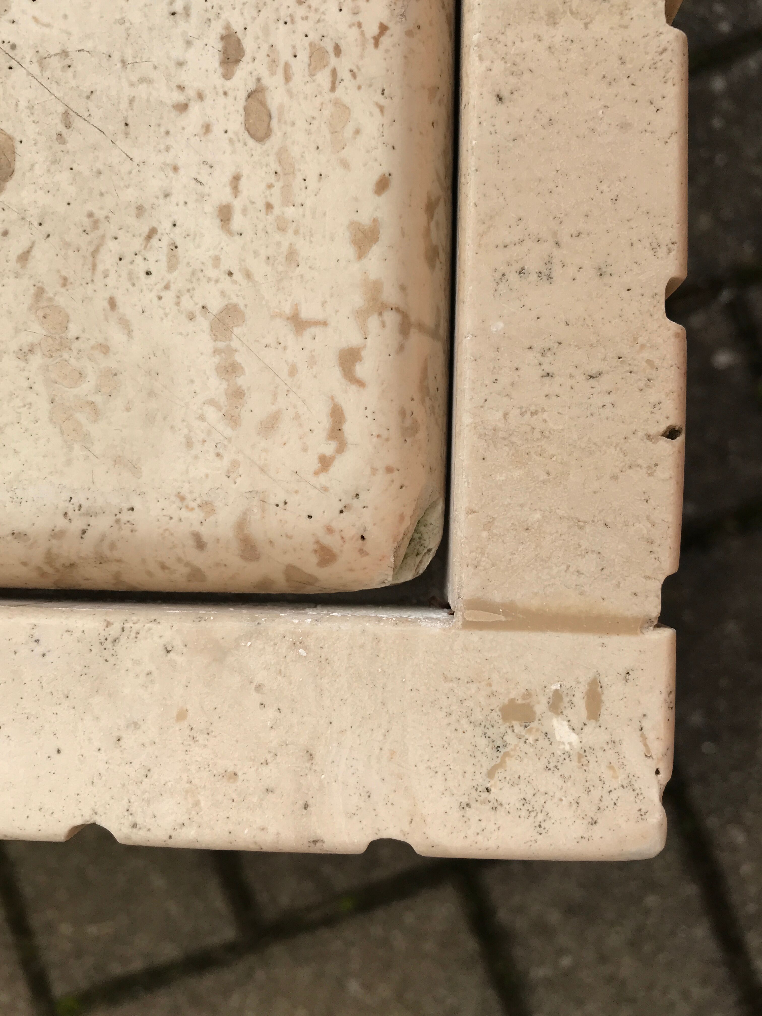 Beige marble coffee table by Roche Bobois, 1970s