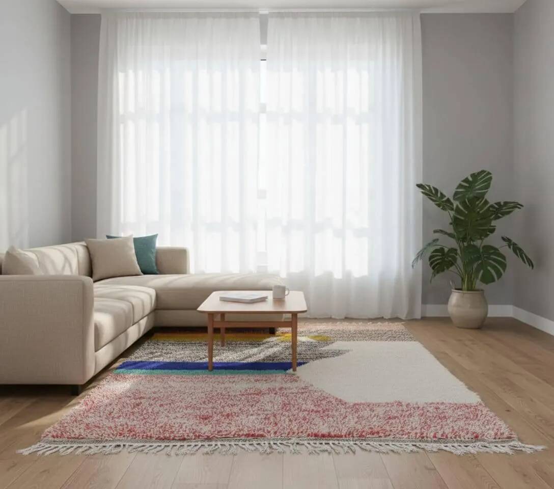 Berber carpet in natural wool 3x2 m