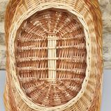Log basket near the fireplace