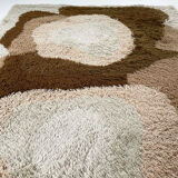 Large Vintage Colorful Psychedelic High Pile Rug by Desso, Netherlands, Denmark 1970