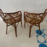 Two rattan chairs
