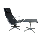 Lounge Chair Chair EA124 - Ottoman EA125 by Charles - Ray Eames for Herman Miller 1960s