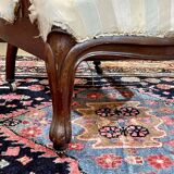 Napoleon III bergère in mahogany from the late 19th century to be reupholstered.