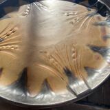 Denbac plate, flame-decorated ceramic