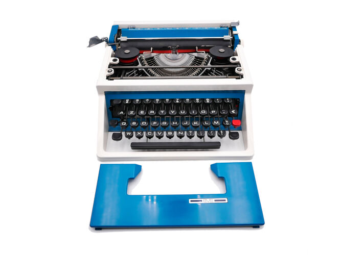 Machine à écrire BMB Idem underwood 315 bleue révisée ruban neuf