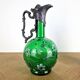 Antique Art Nouveau carafe - Bird jug enamelled glass