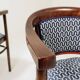 Paire de fauteuils Thonet style Art Déco jacquard restaurés