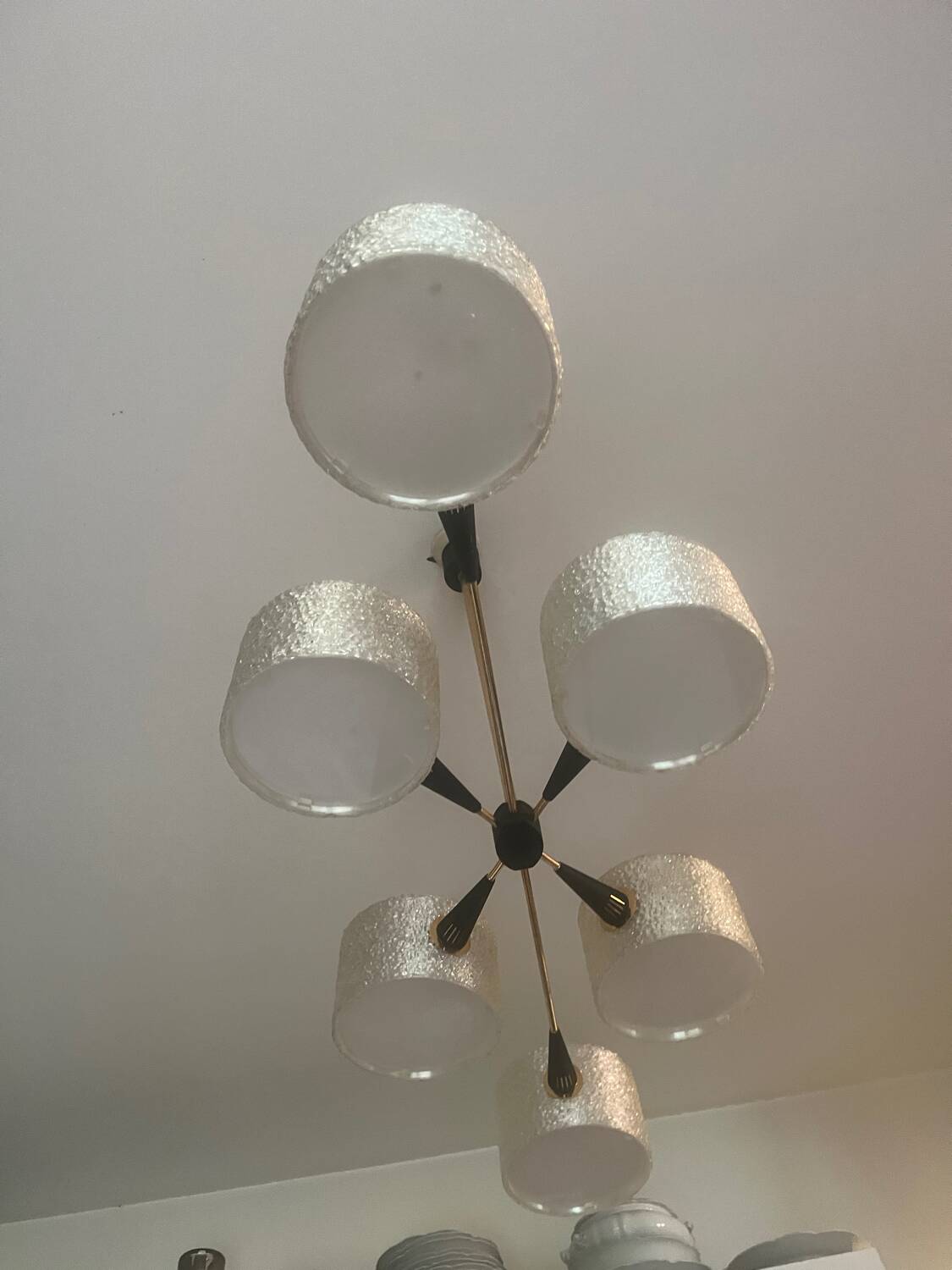 6-light pendant light from the 1950s