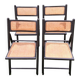 Chaises pliantes cannée