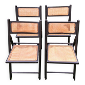 Chaises pliantes cannée