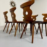 6 vintage 60s bistro-look dining chairs