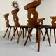 6 vintage 60s bistro-look dining chairs