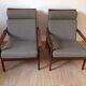 Paire de fauteuils scandinaves en teck années 60