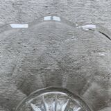 12 transparent glass dessert plates