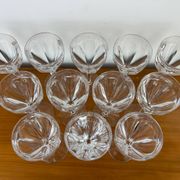 12 crystal wine glasses Lorraine Lemberg Bristol size