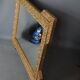 Old mirror frame wood and gilded stucco around 1900 61x46 cm sb