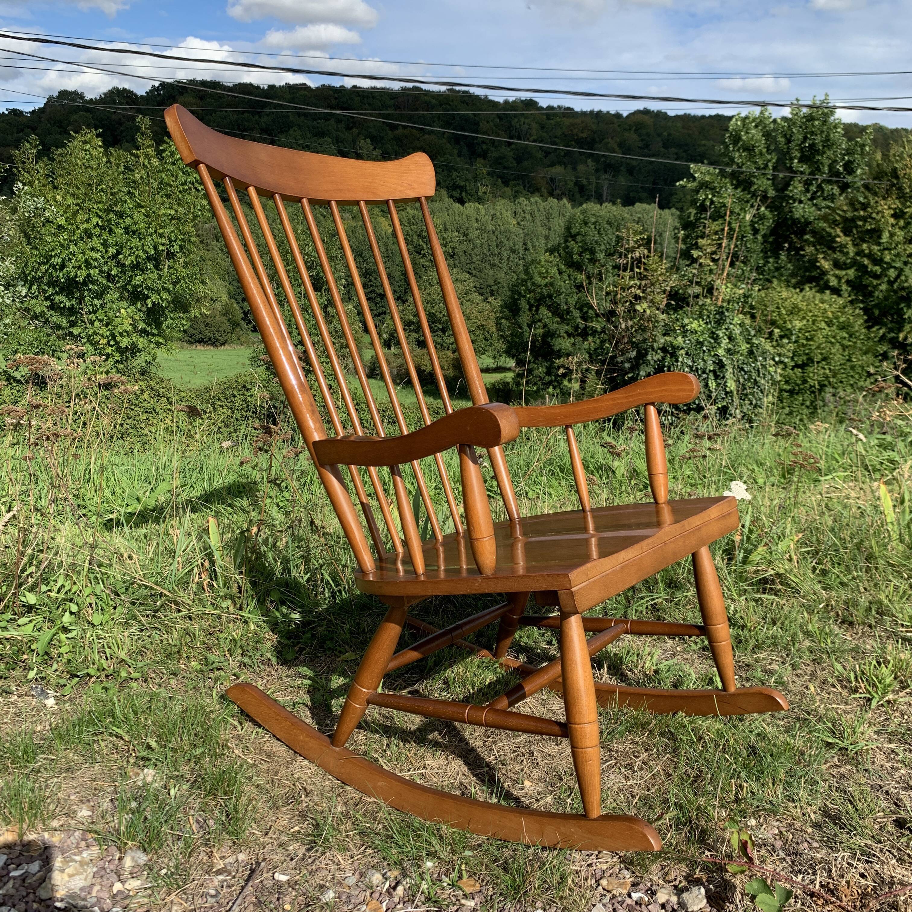 Wooden rocking-chair