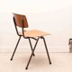 Vintage Eromes oak and grey chair, square seat