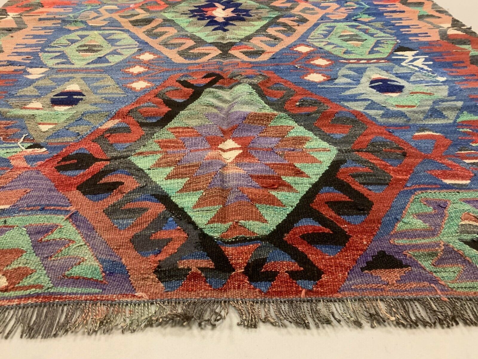 Turkish kilim rug 258x134 cm