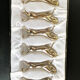 6 metal horse knife holders