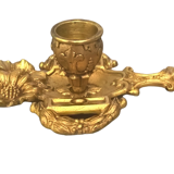 Room bougeoir with floral decoration and wreaths - restoration style - Golden Bronze - late 19th century