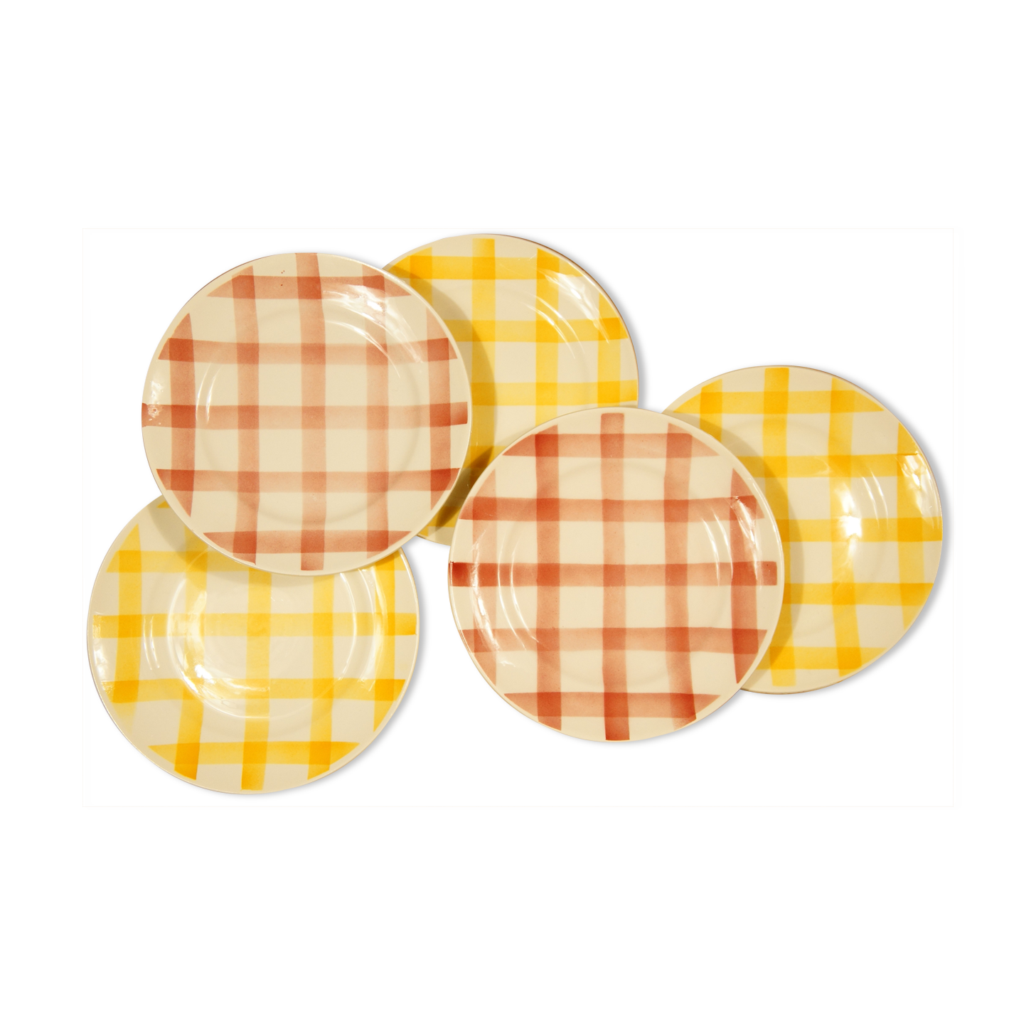 Set de 5 assiettes à dessert Moulin des loups Orchies