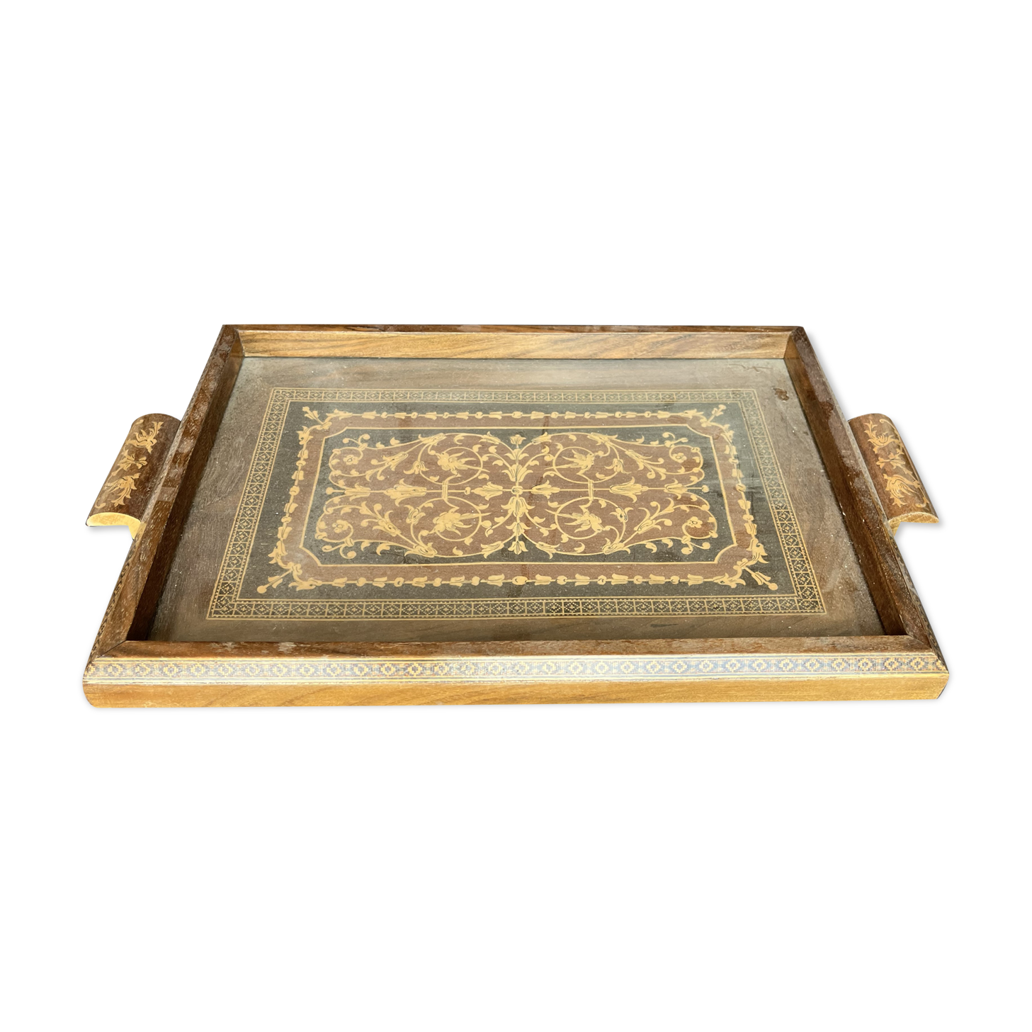Wooden marquetry top