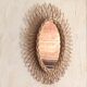 Oval sun rattan mirror 38x52cm