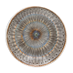 Traditional Romanian plate with psychedelic motifs from Horezu