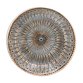 Assiette traditionnelle de Roumanie aux motifs psychédéliques de Horezu