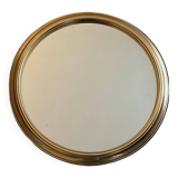 Round golden mirror