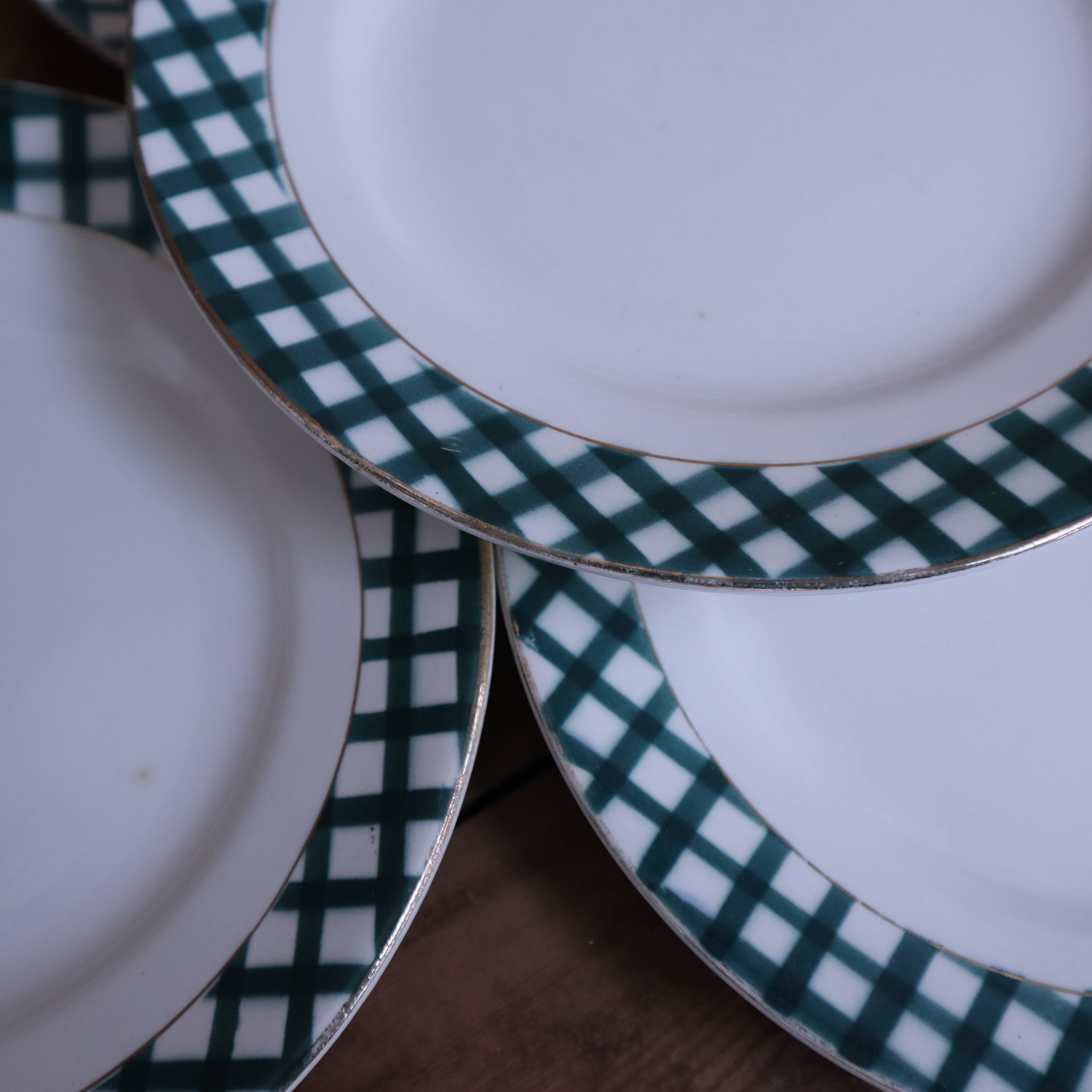 4 dessert plates Sarreguemines and Digoin Scottish