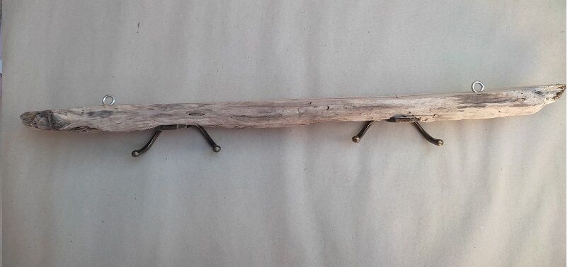 Towel rack driftwood tea towels 2 Metal hooks dp 1022109