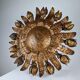 Large gilt floral sunurst lamp 1950s