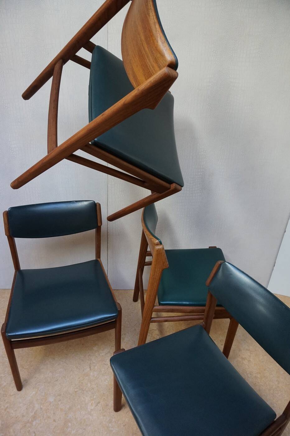Midcentury Scandinavian Teak Dining Chairs, set of 4