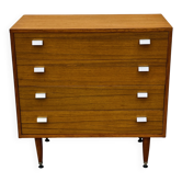 Commode vintage en teck 4 tiroirs années 60 style G-Plan