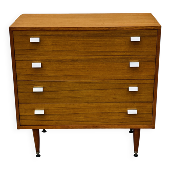 Commode vintage en teck 4 tiroirs années 60 style G-Plan