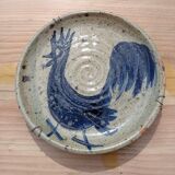 Signed stoneware dish