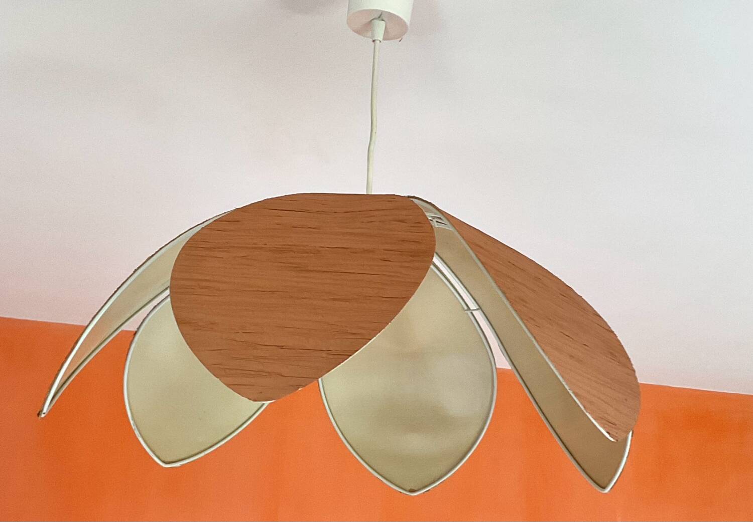 Vintage double lotus pendant light