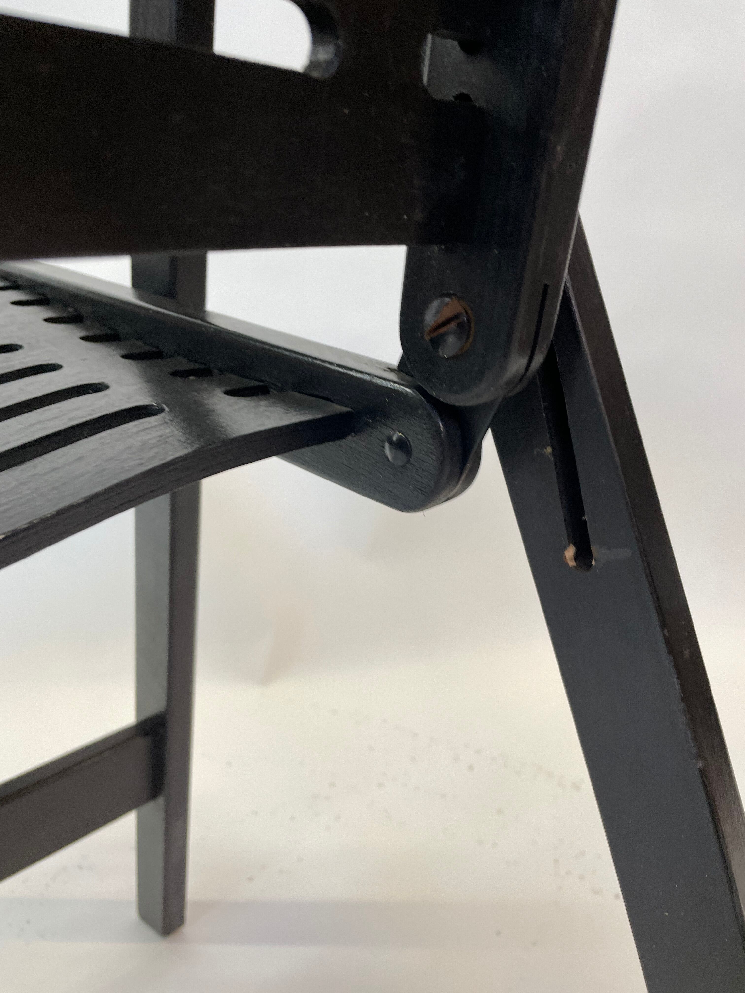 Niko Kralj Slovenian Rex Plywood Folding Chair for Stol 1950s in Black