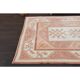 1970s Vintage Turkish Oushak Handmade Wool Cotton Pink Area Rug  168x220