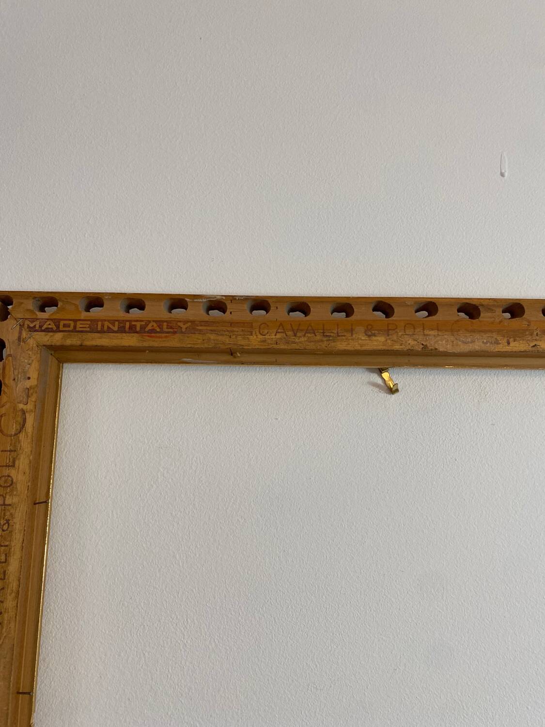 Old gilded carved wooden frame