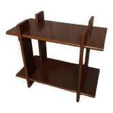 Ancien chevet table nuit design bois années 80 vintage
