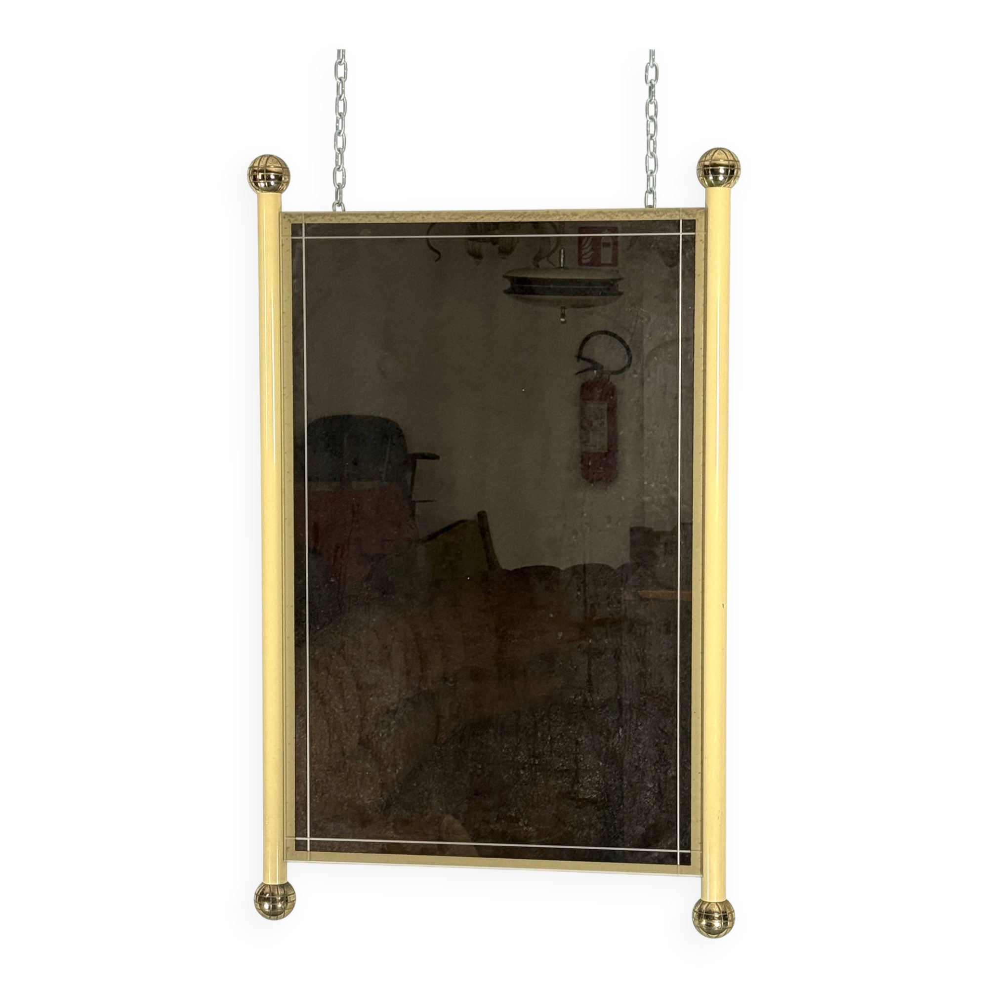 Italian Vintage Mirror in Tommaso Barbi style. Italy 1970s