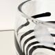 Vintage Kosta Boda Clear & Black Swirl Striped Art Vase, Sweden, 1990s