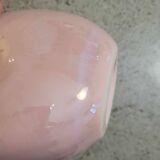 Pearly pink snail-shaped vase