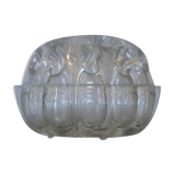 Pique fleurs moulded glass made in France no. 4 1/2